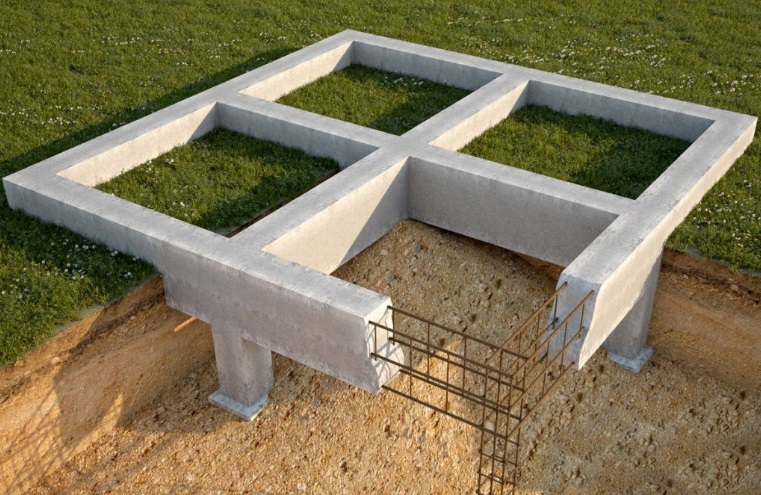 Пример ленточного фундамента Пример ленточного фундамента